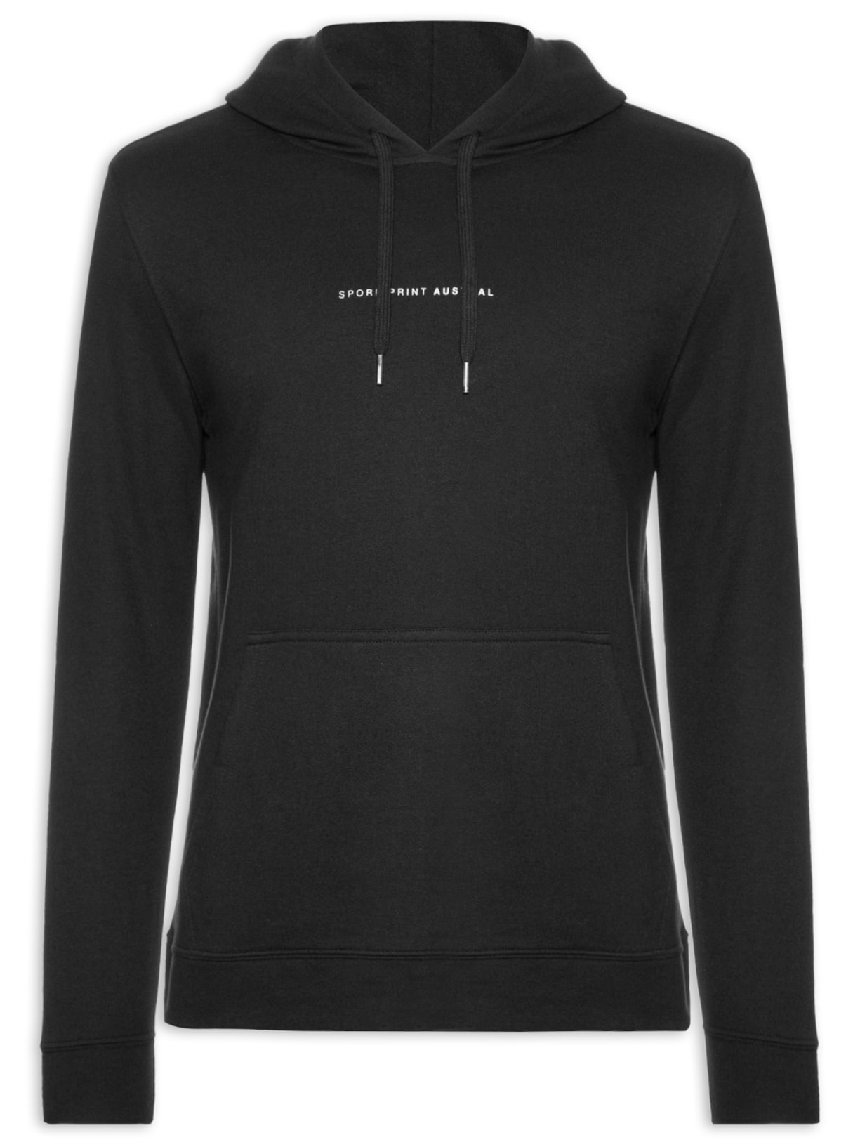 Blusa Masculina Moletom Spores Hoodie - Preto