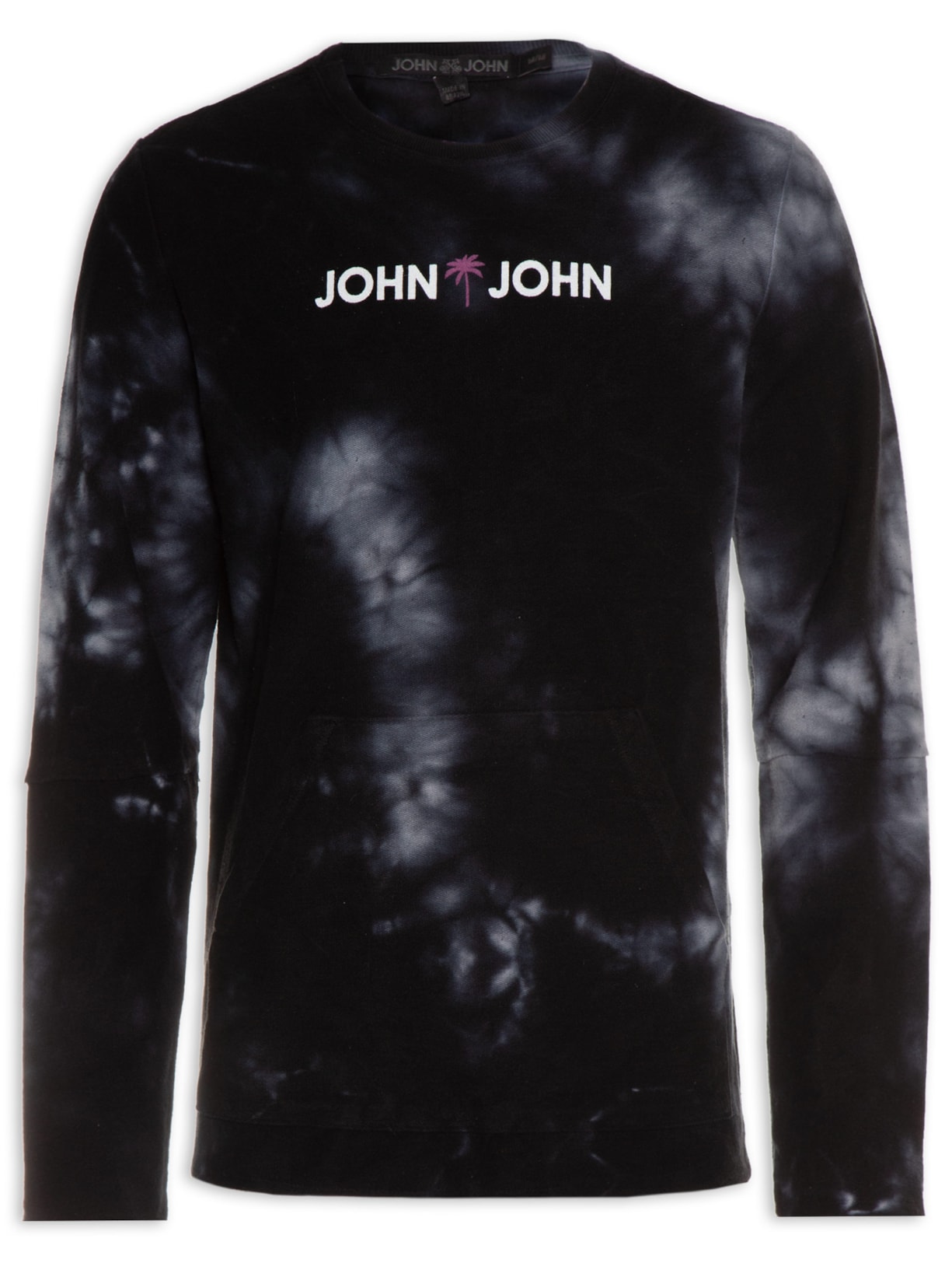 Blusa Masculina Moletom Tie Palms - Preto