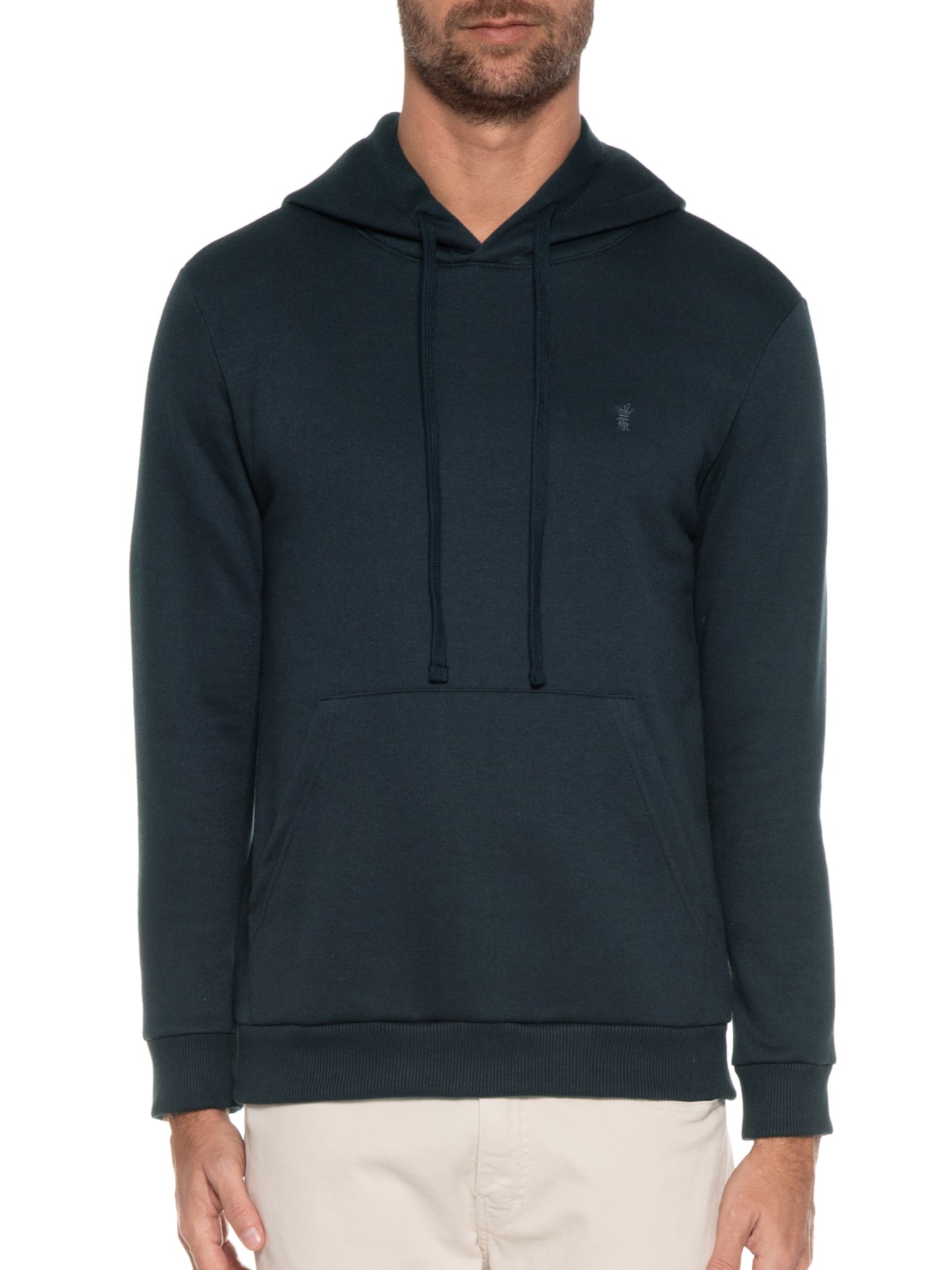 Blusa Masculina Moletom Uni Color Azul Sergio K