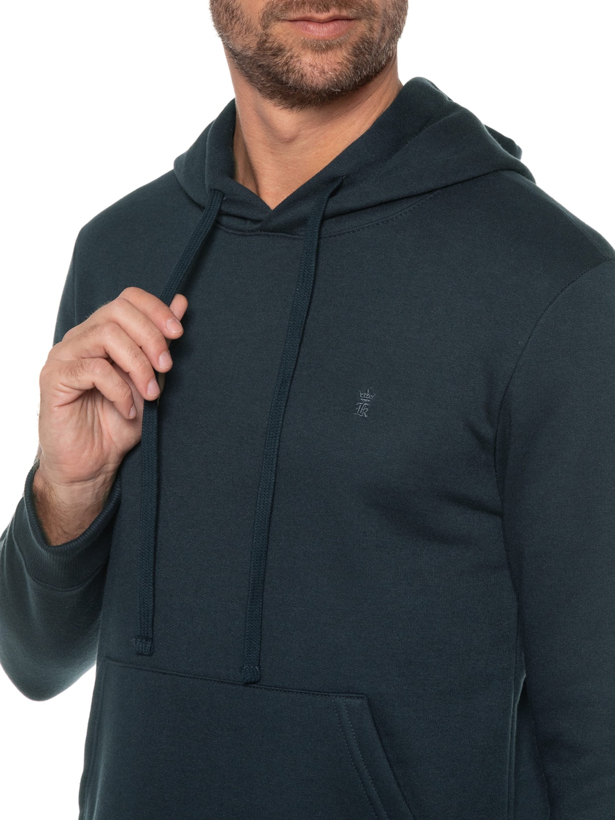 Blusa Masculina Moletom Uni Color Azul Sergio K