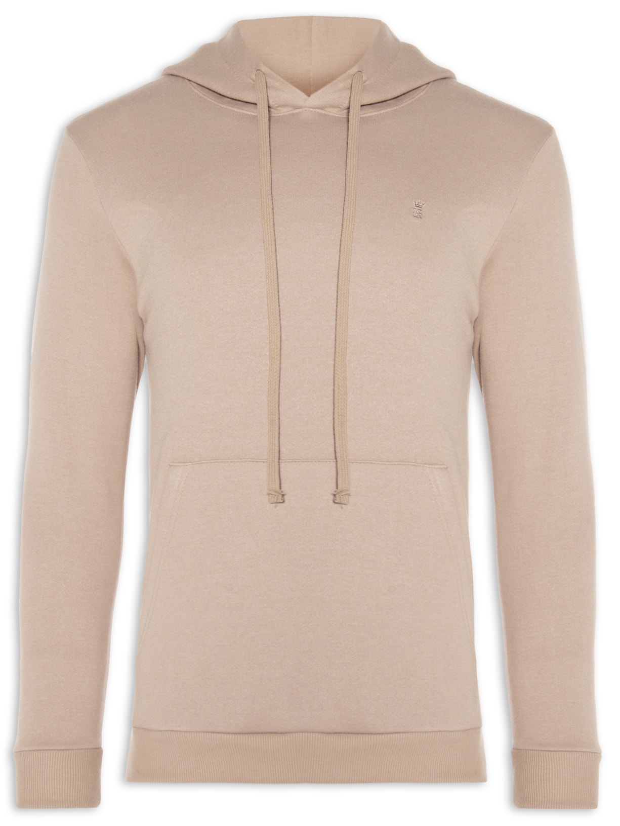 Blusa Masculina Moletom Uni Color - Bege