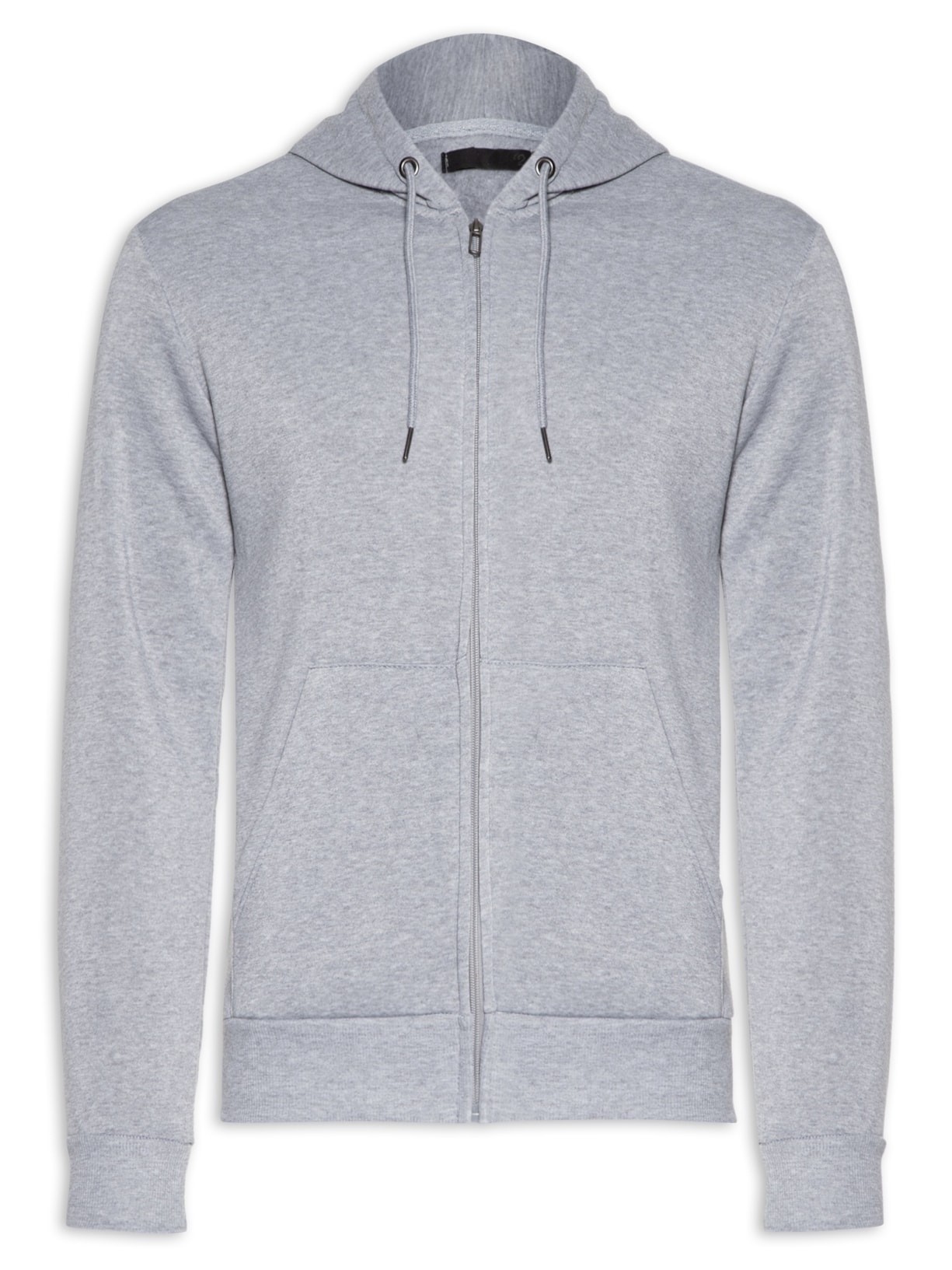 Blusa Masculina Moletom Zíper - Cinza