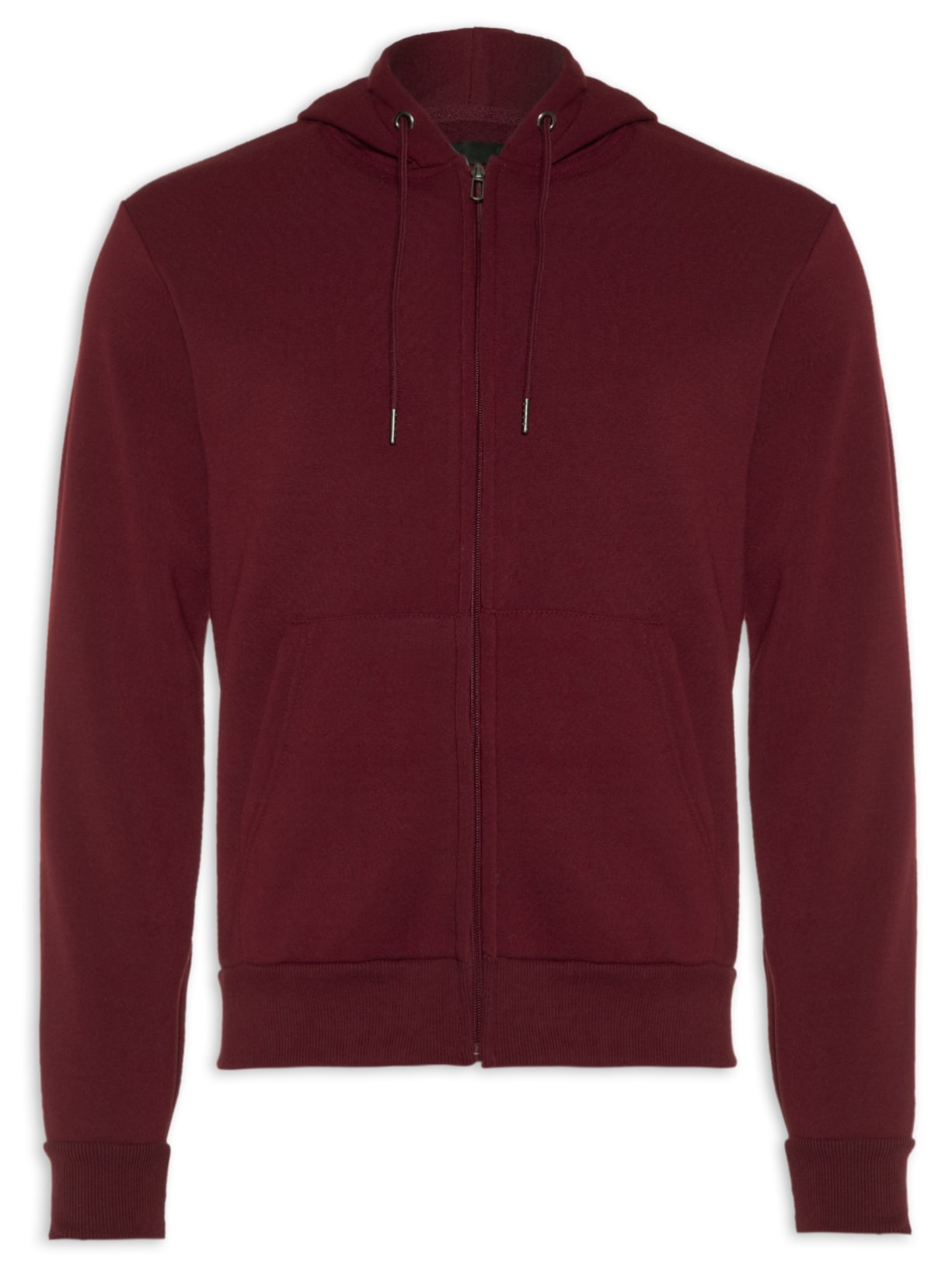 Blusa Masculina Moletom Zíper - Vermelho