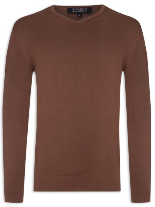 Blusa Masculina Mpro Gola V - Marrom