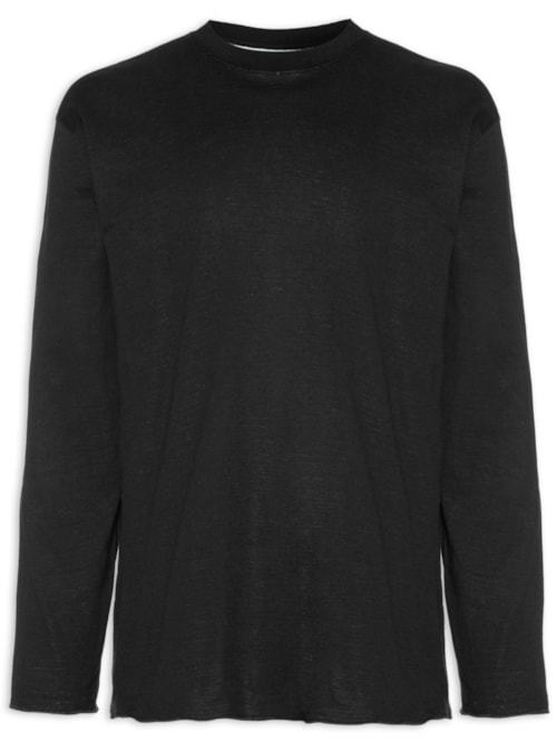 Blusa Masculina Overshirt Double Color - Preto