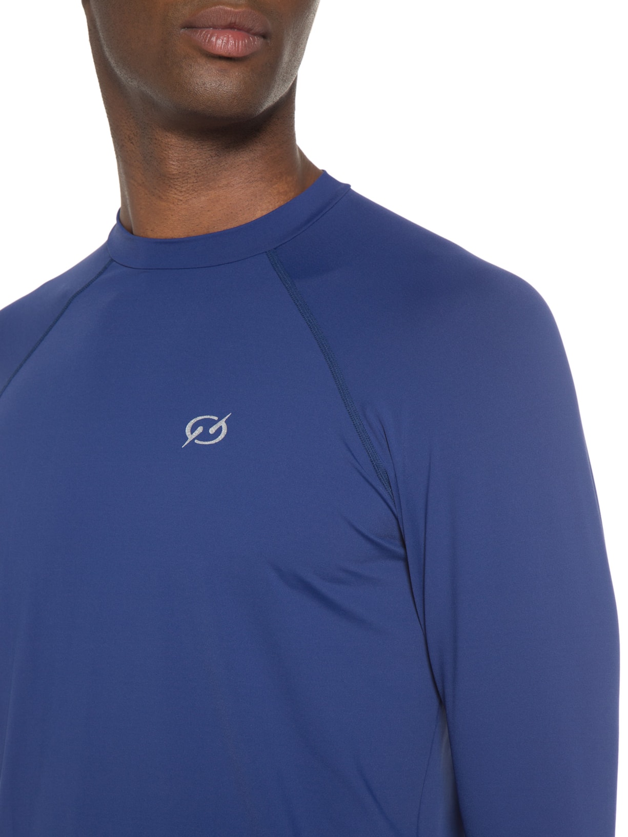 Blusa Masculina Proteção Uv Liso Azul Blueman