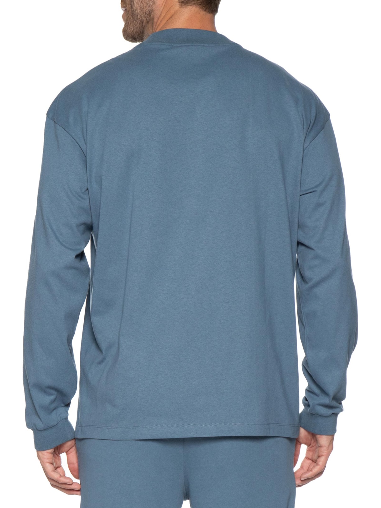 Blusa Masculina Relaxed-Fit Crew Neck Cotton Dapos Azul Hugo