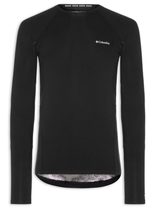Blusa Masculina Segunda Pele Midweight com Stretch - Preto