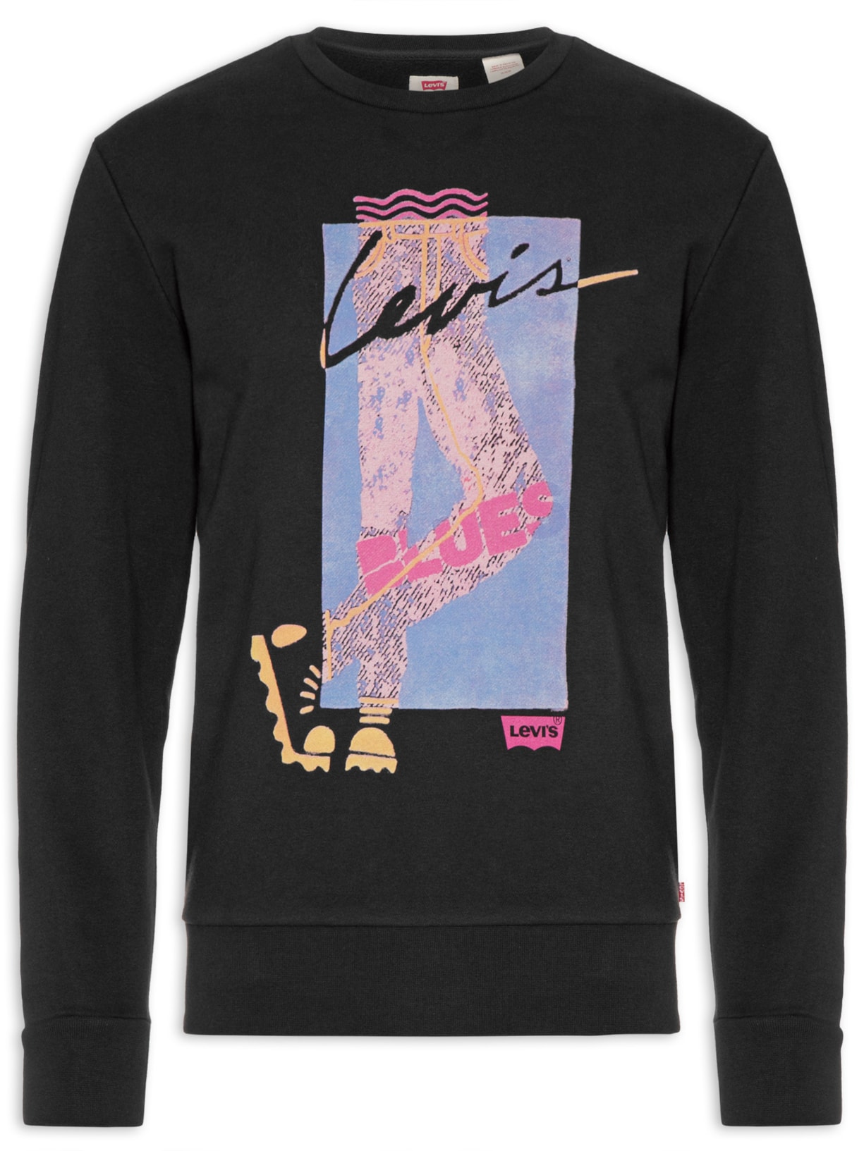 Blusa Masculina Standard Graphic Crew Preto Levi's