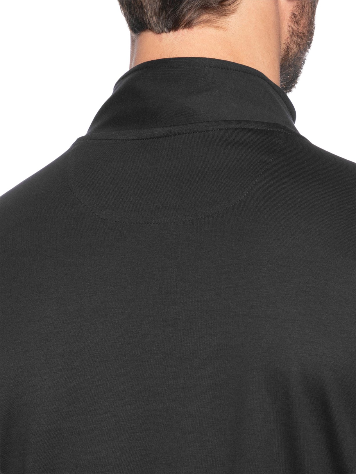 Blusa Masculina Suedine Pima Meio Zíper Preto Paramount Alfaiataria