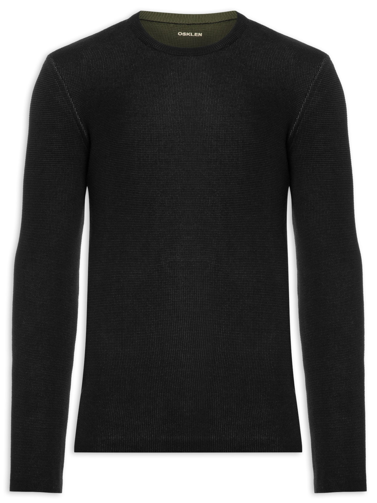 Blusa Masculina Sweater Tricot Double - Preto