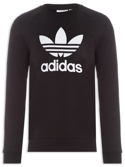 Blusa Masculina Trefoil Crew - Preto