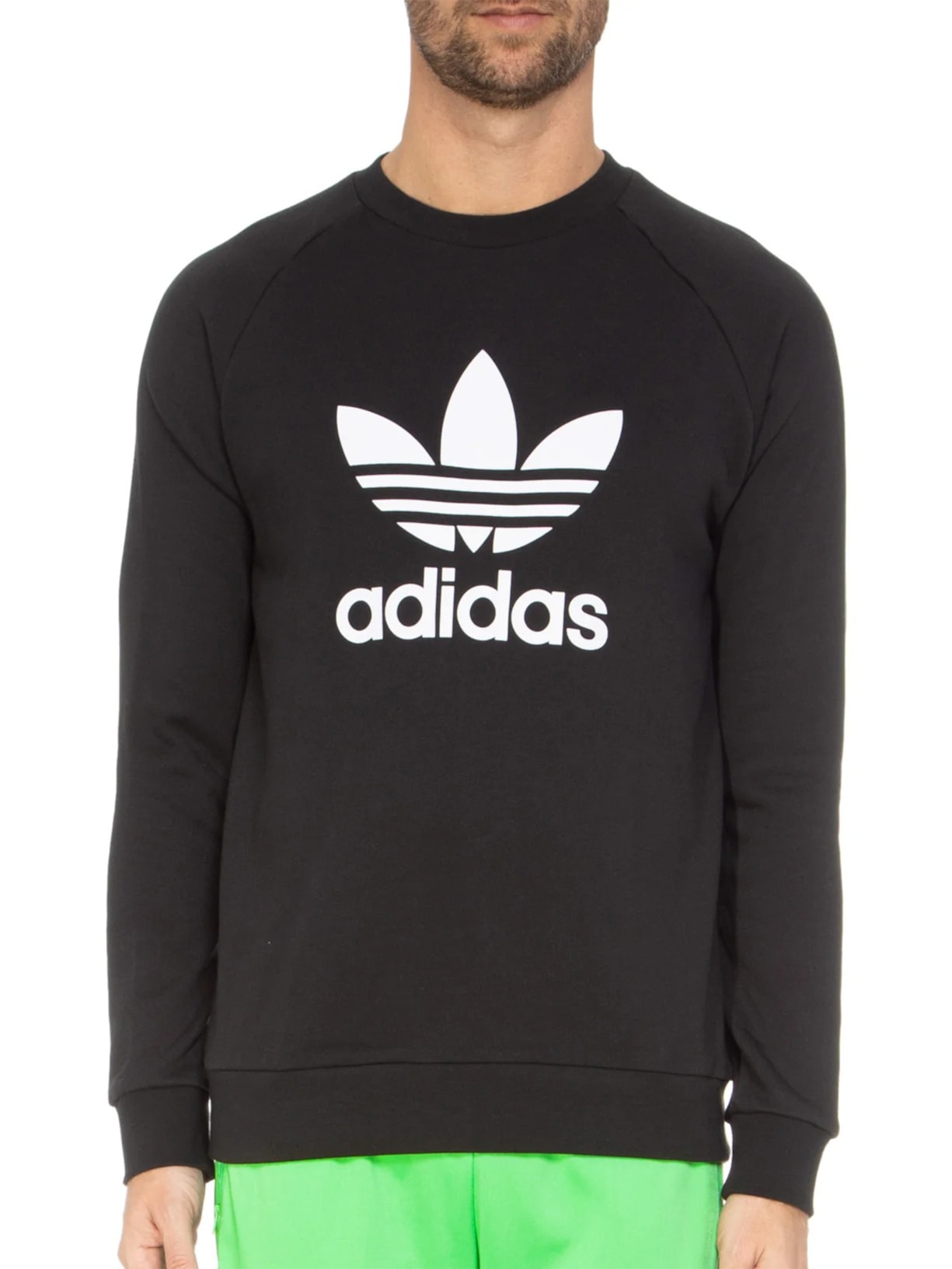 Blusa Masculina Trefoil Crew Preto Adidas Originals