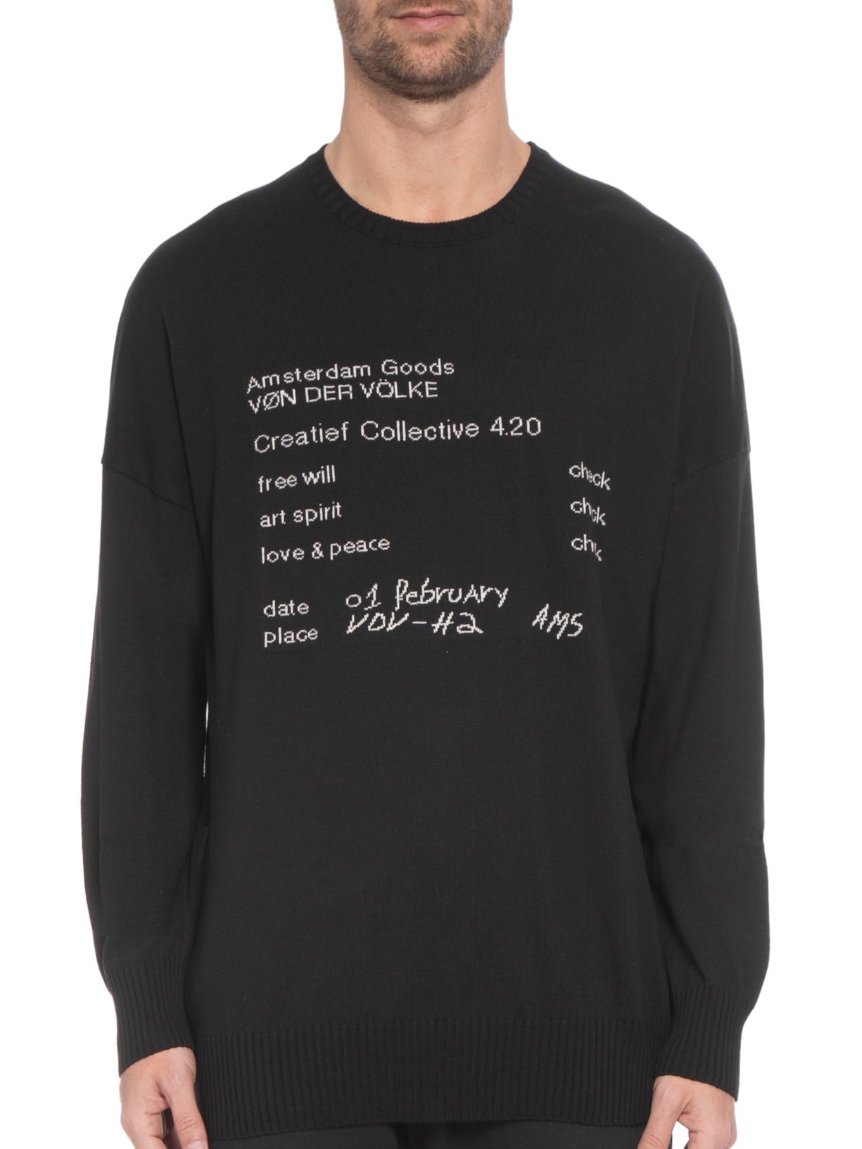 Blusa Masculina Tricot Art Spirit Preto Von Der Volke