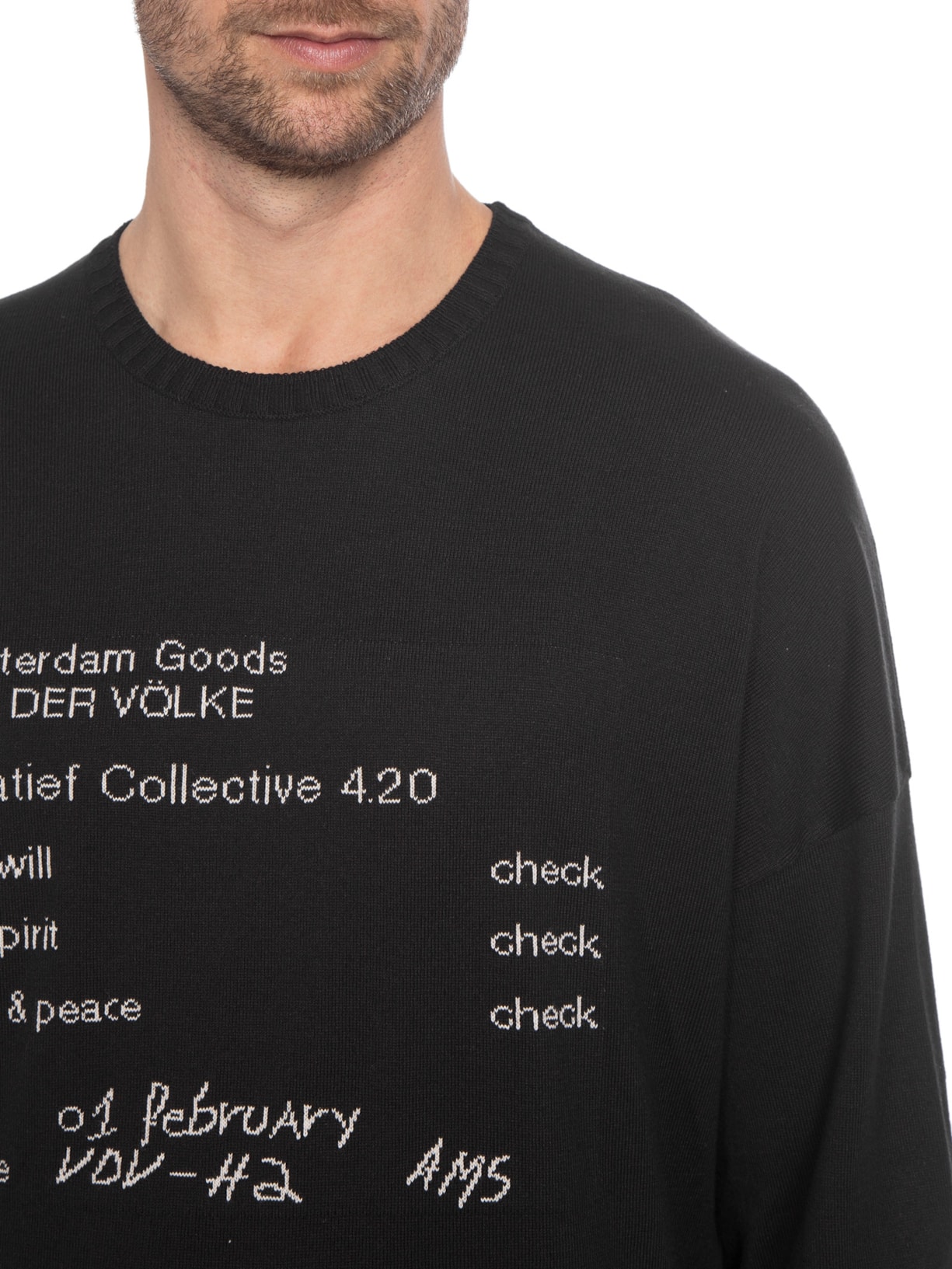 Blusa Masculina Tricot Art Spirit Preto Von Der Volke