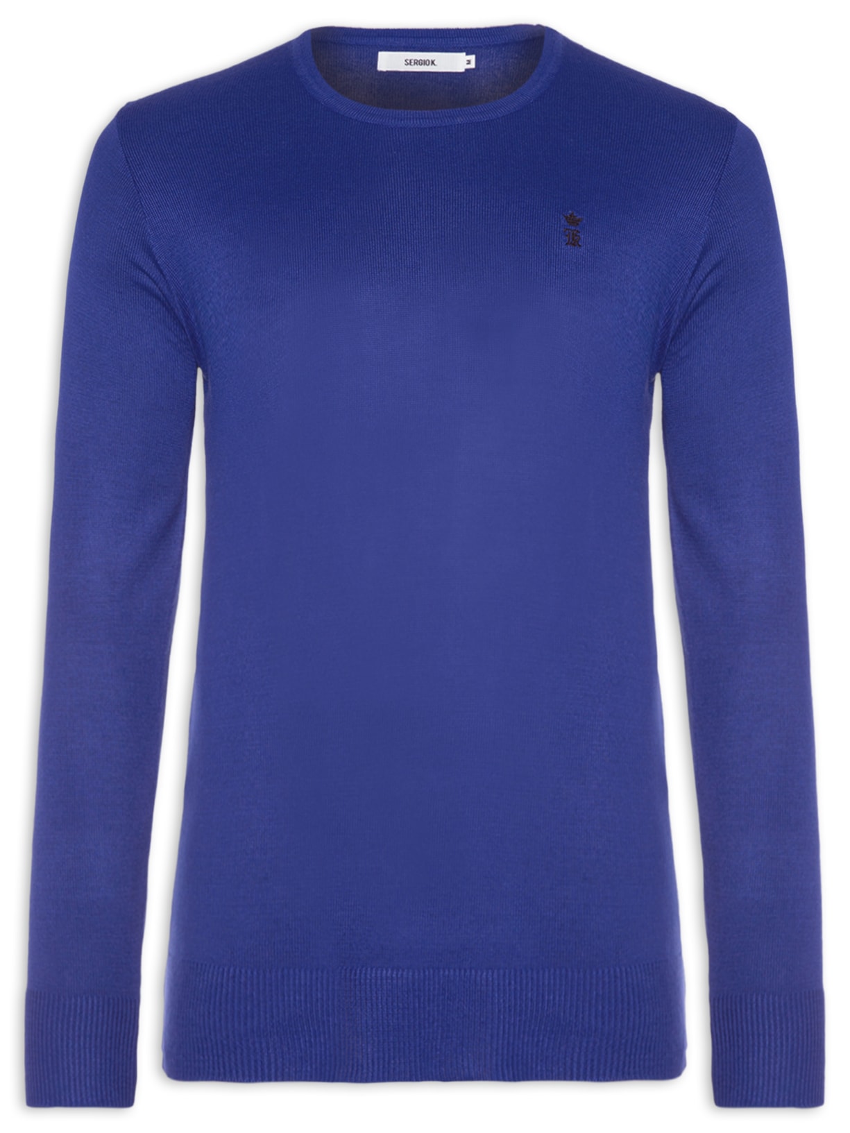 Blusa Masculina Tricot Basic Color - Azul
