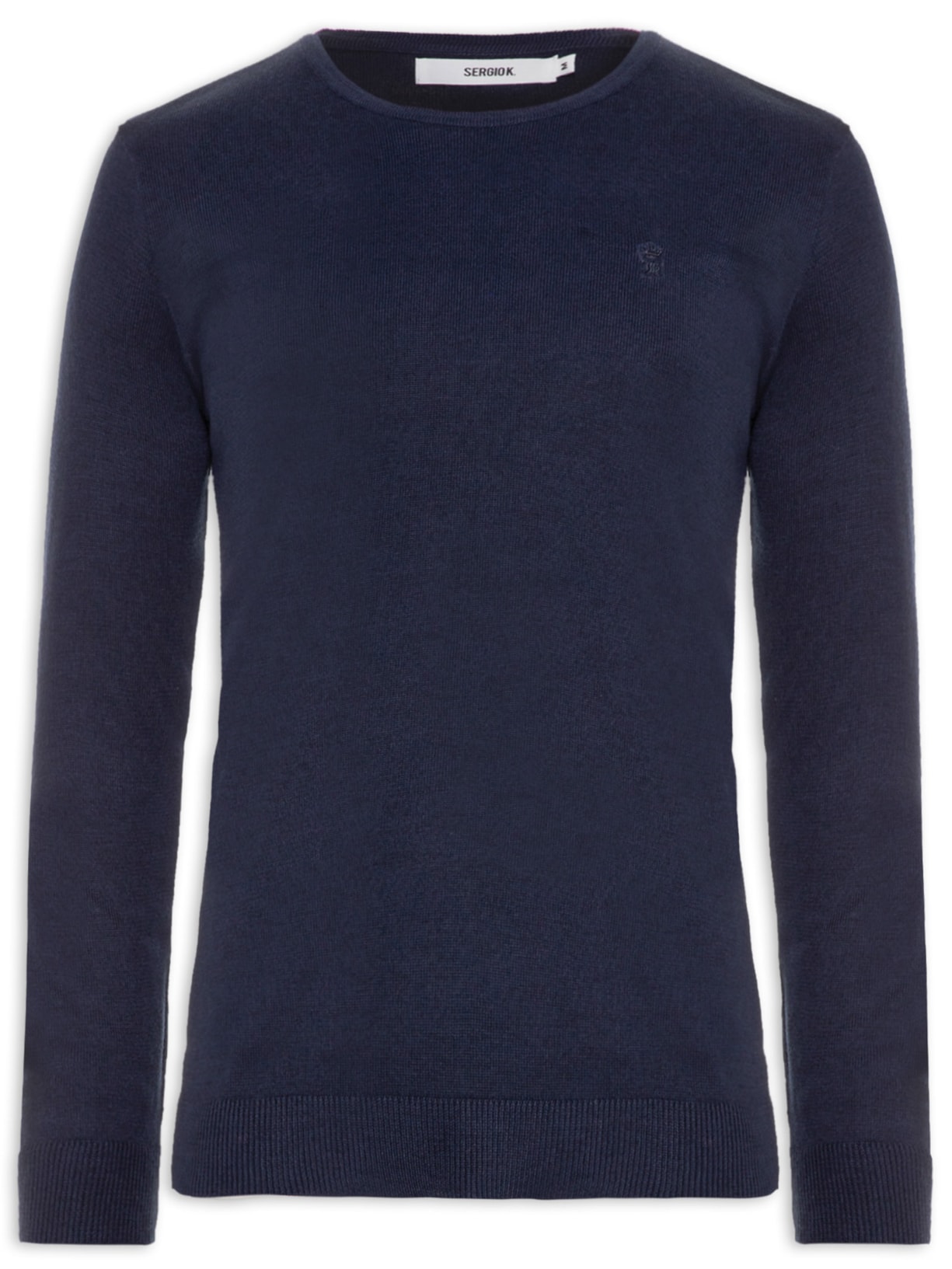 Blusa Masculina Tricot Basic Color - Azul