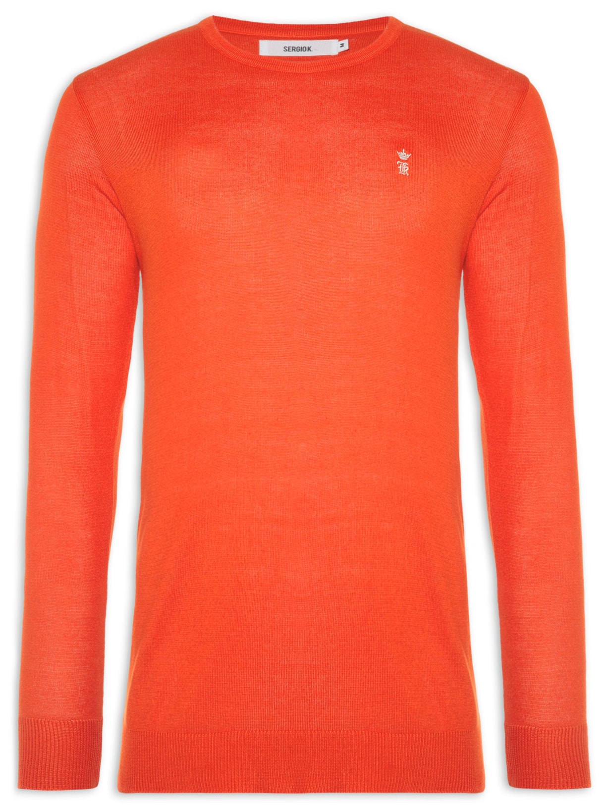 Blusa Masculina Tricot Basic Color - Laranja
