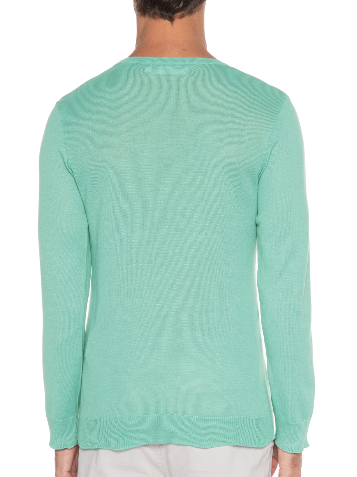 Blusa Masculina Tricot Basic Color Verde Sergio K