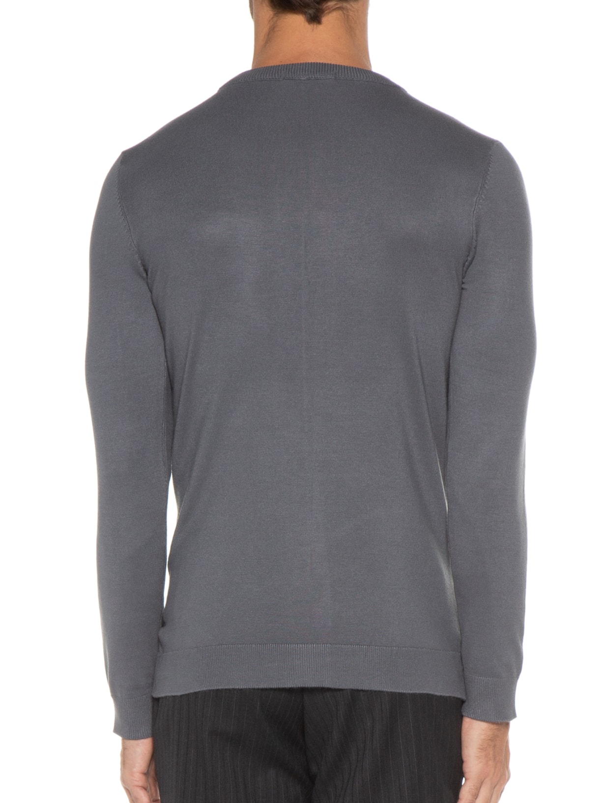 Blusa Masculina Tricot Básico Cinza '2 Essential