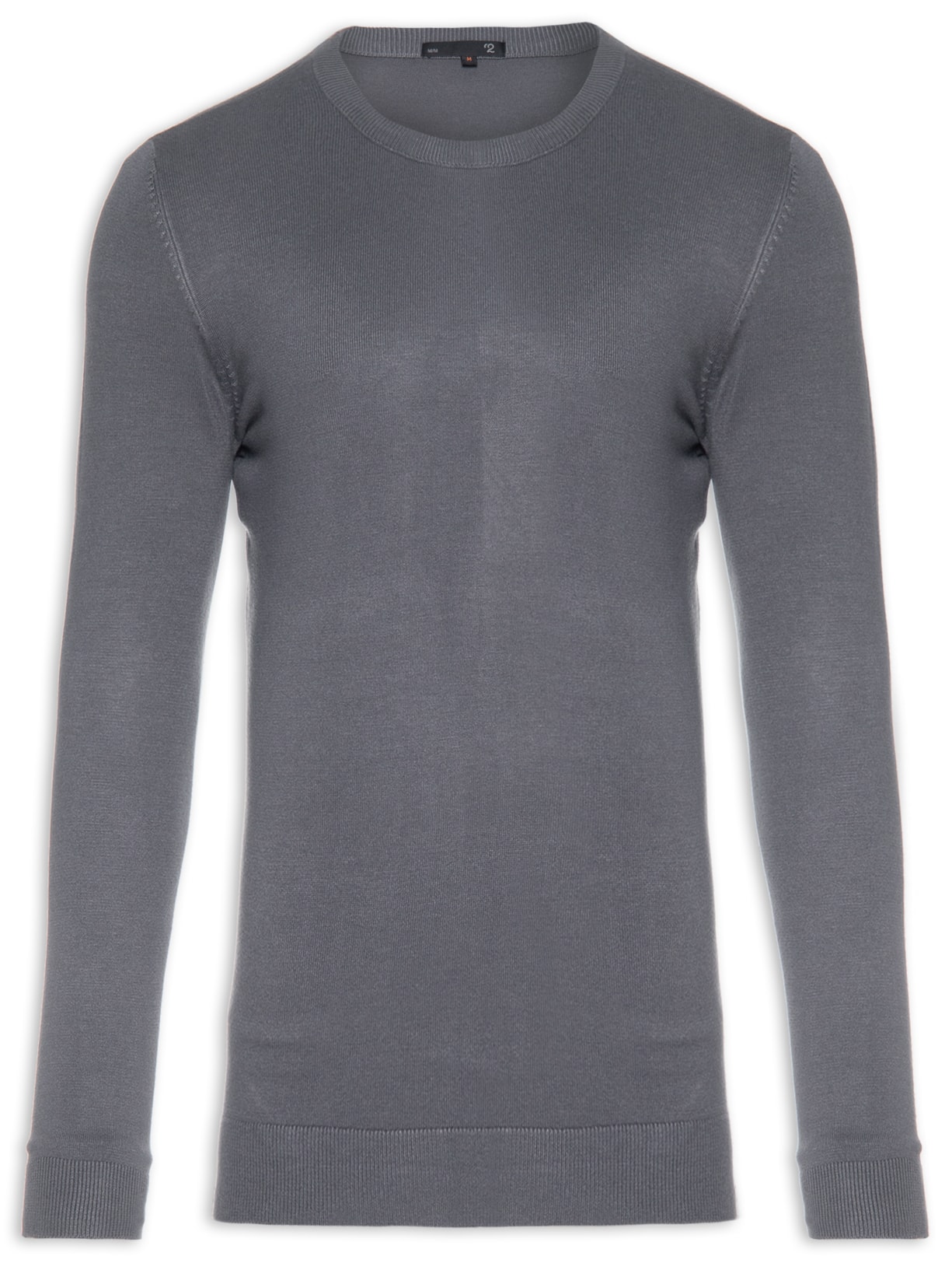 Blusa Masculina Tricot Básico - Cinza