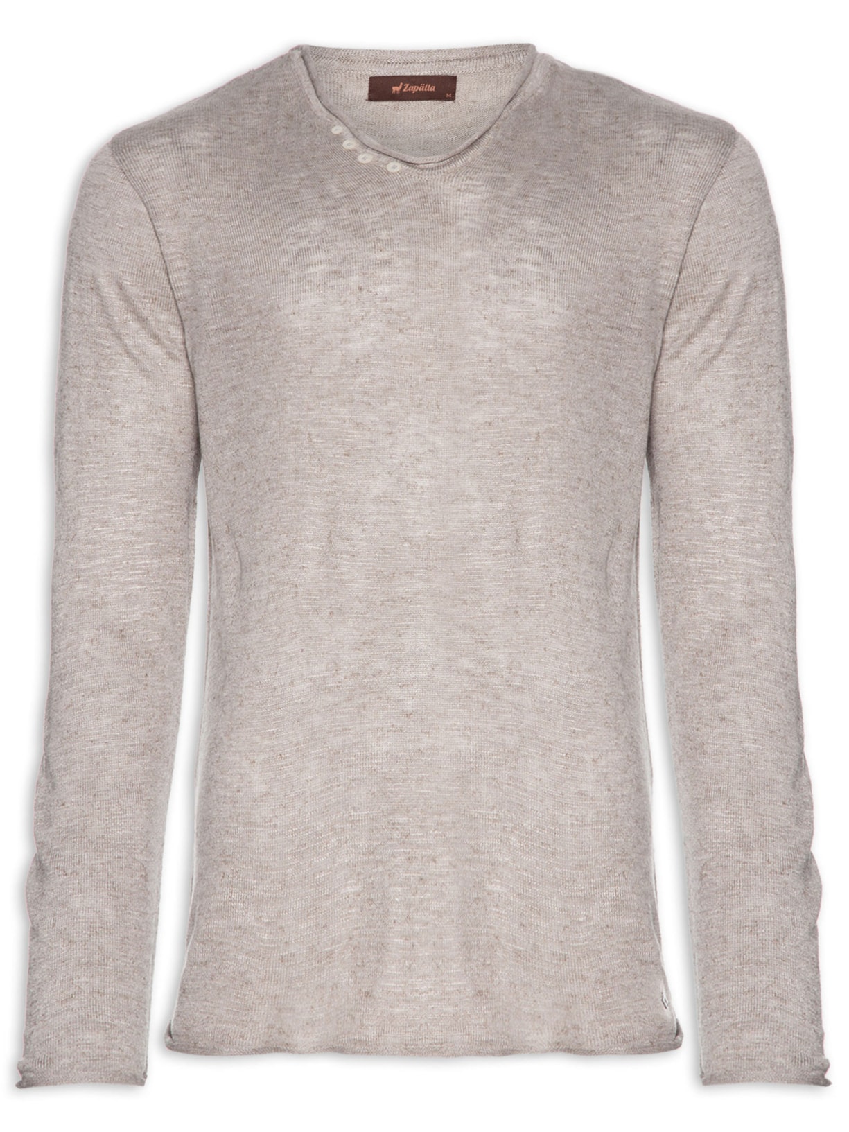 Blusa Masculina Tricot Italianinho Bege Zapalla