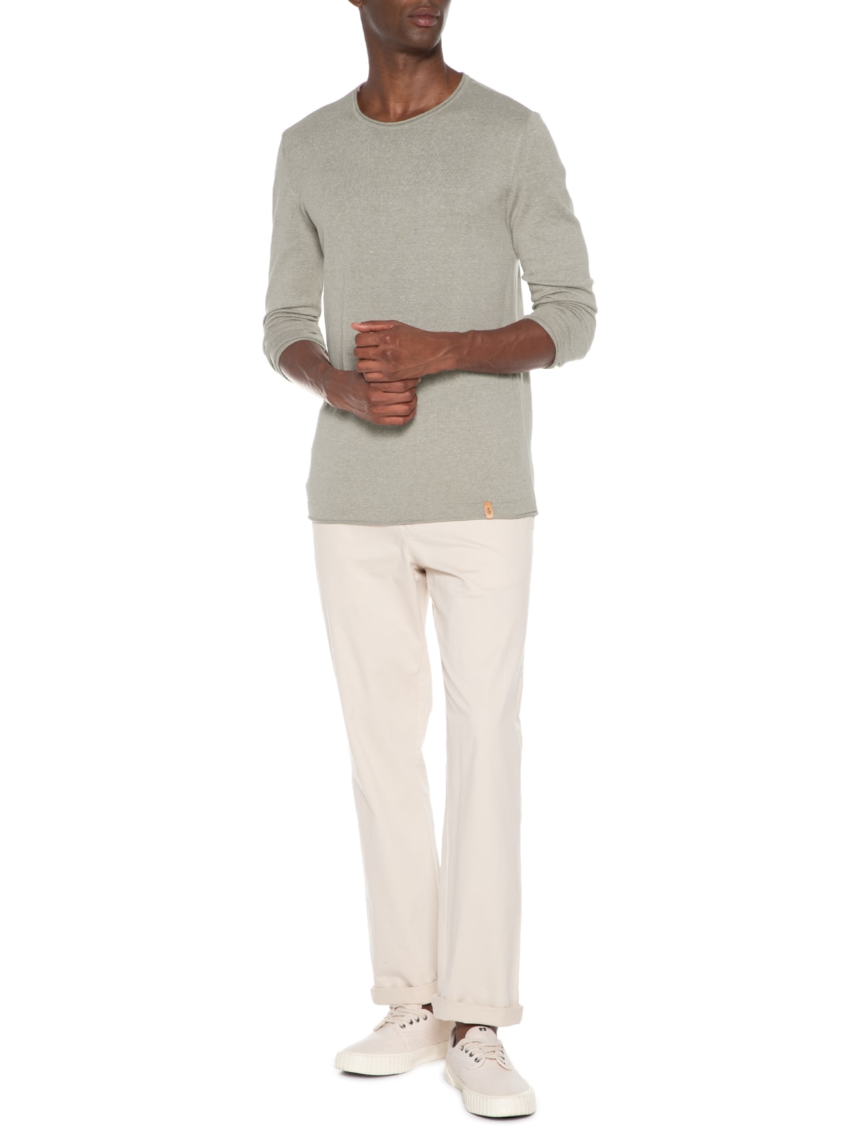 Blusa Masculina Tricot Light Bege Pineapple