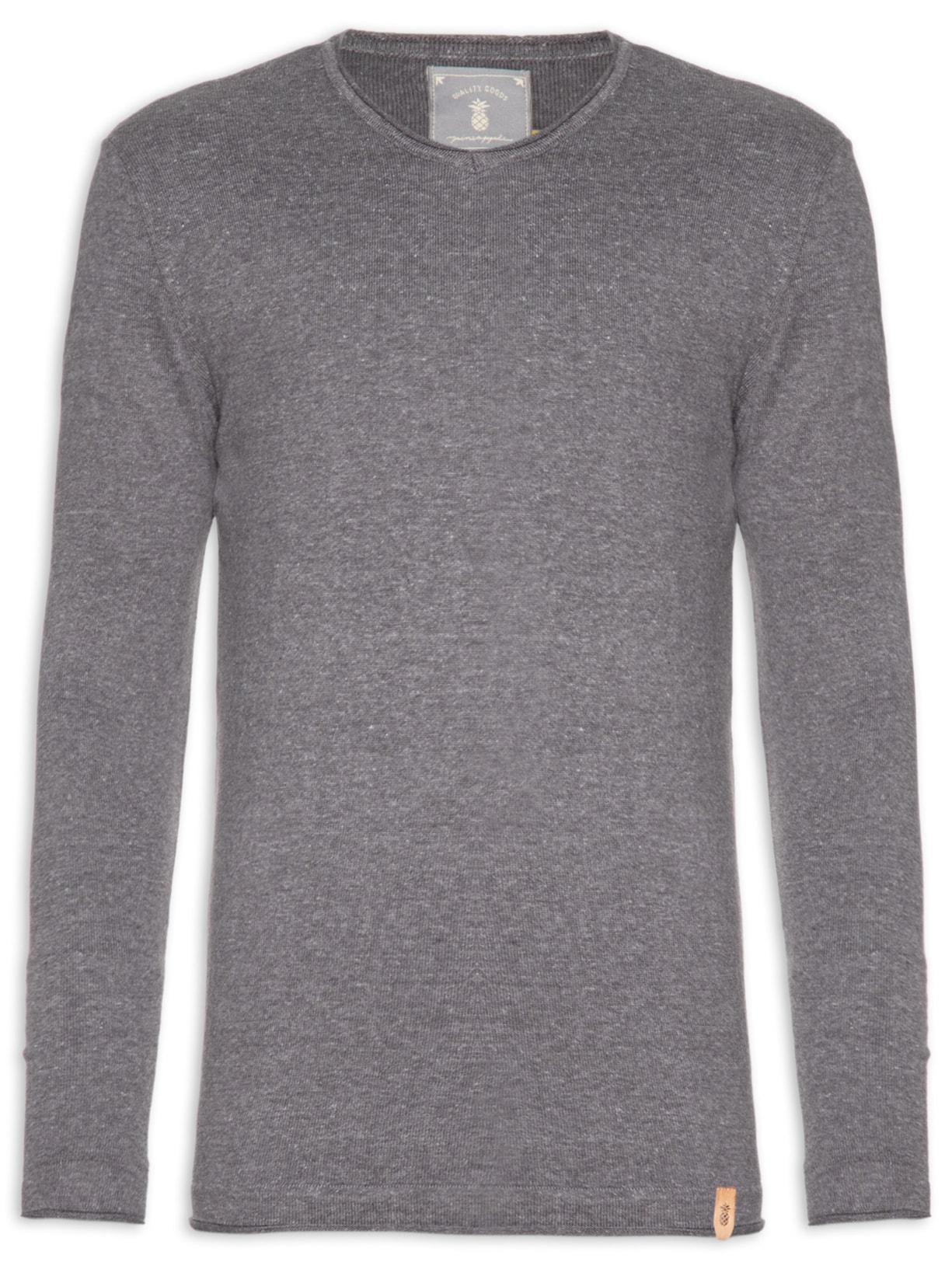 Blusa Masculina Tricot Light V - Cinza