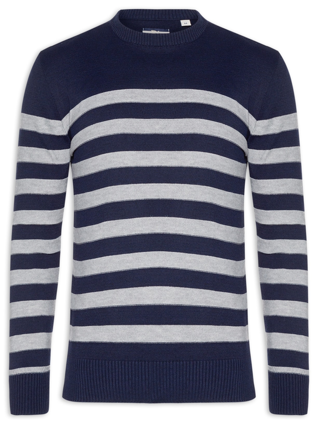 Blusa Masculina Tricot Listra Textura - Azul