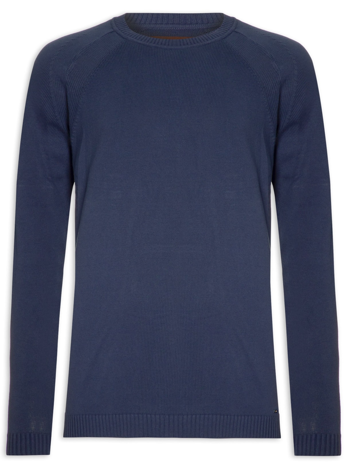 Blusa Masculina Tricot Neck Algodão - Azul