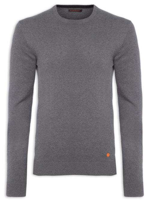 Blusa Masculina Tricot Premium Cotton Careca - Cinza