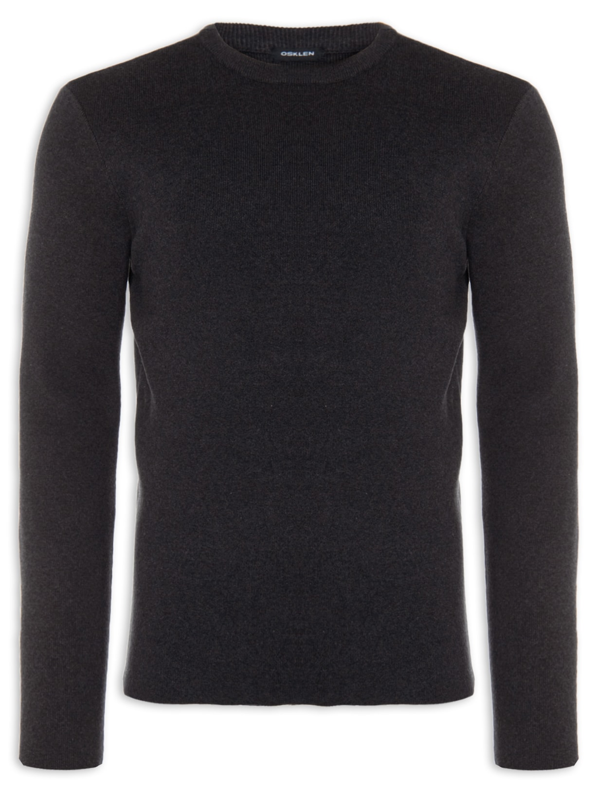 Blusa Masculina Tricot Solid Cotton - Cinza