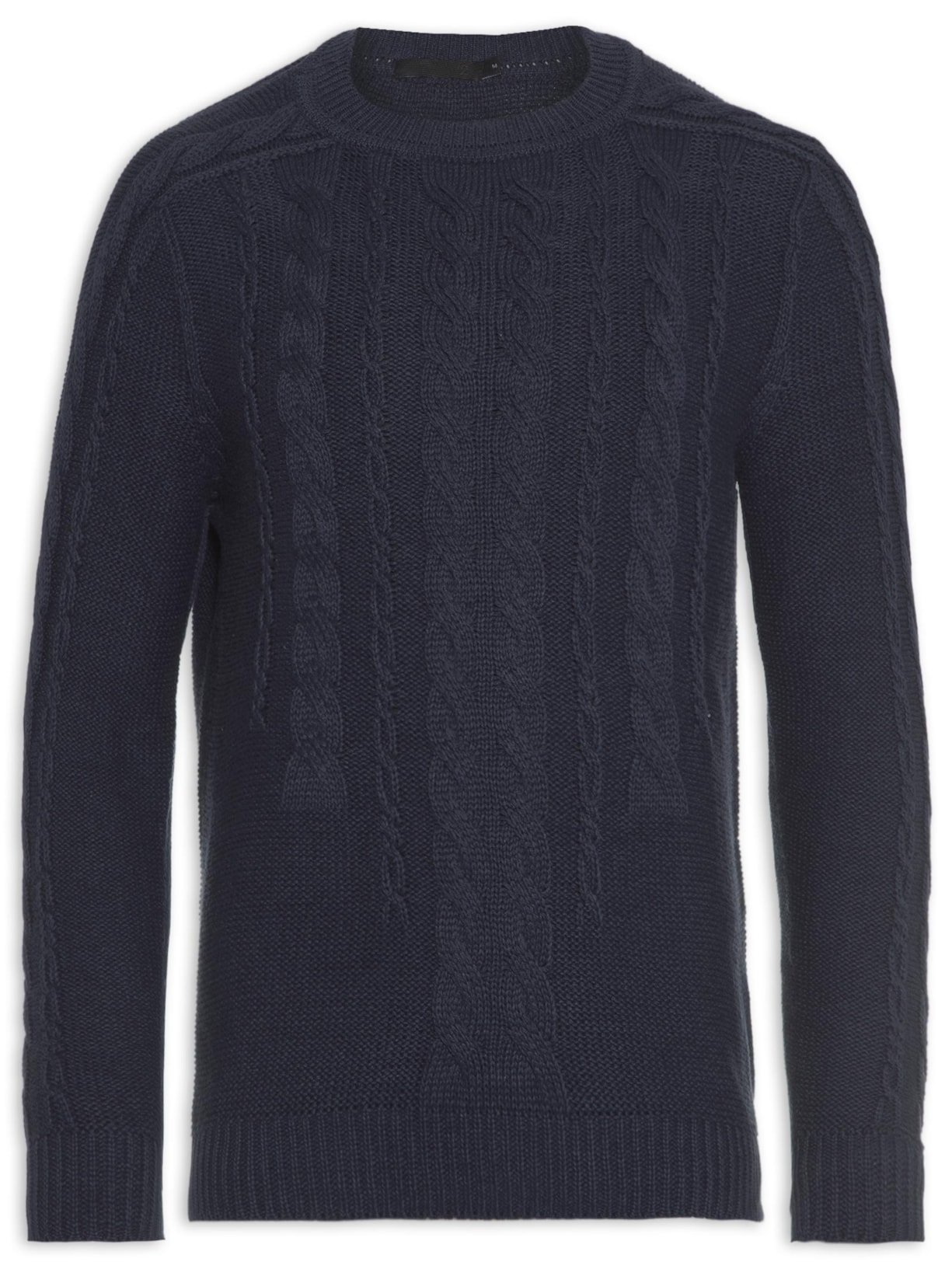 Blusa Masculina Tricot Trançado - Azul