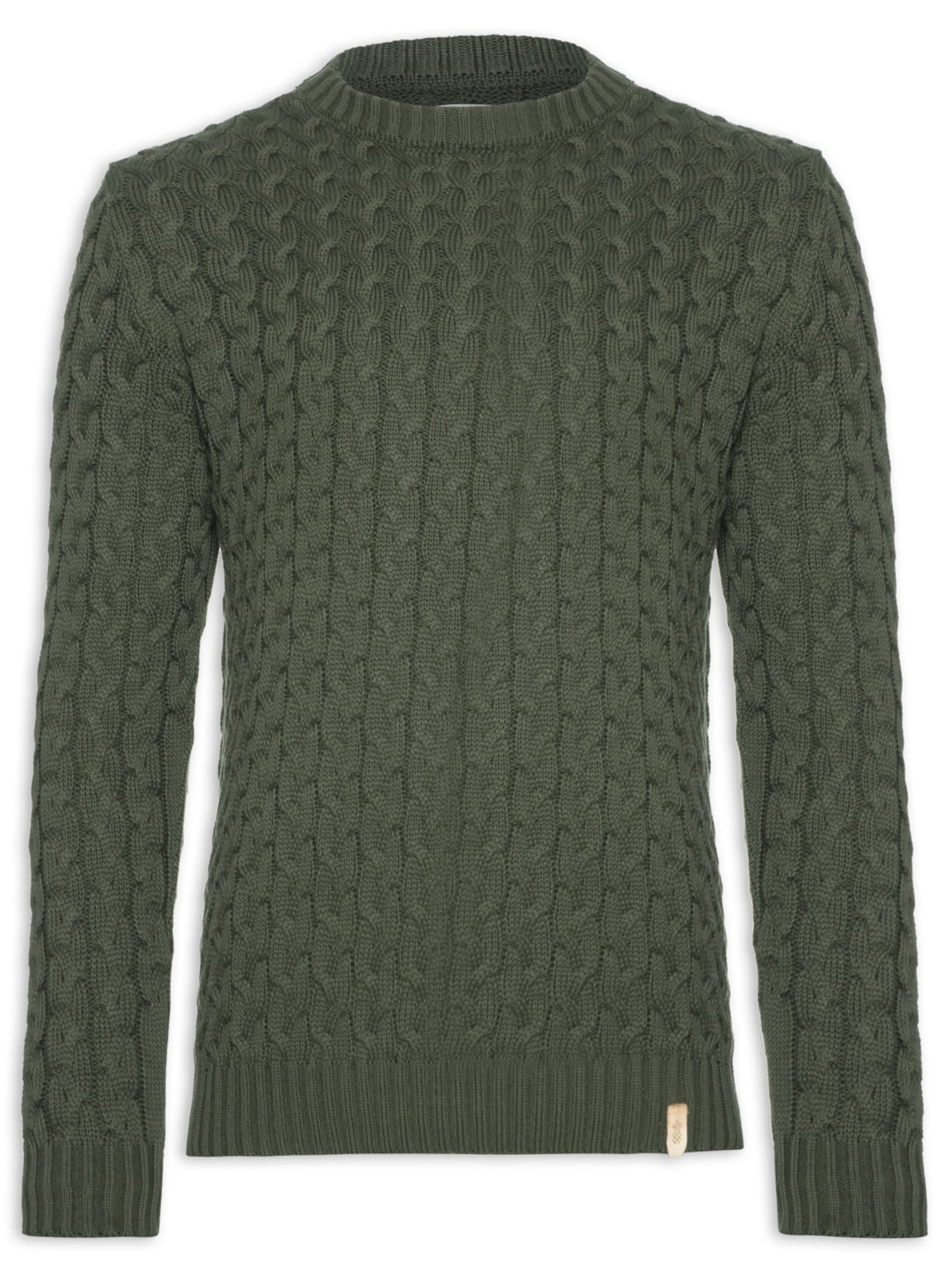 Blusa Masculina Tricot Trançado Pesado - Verde