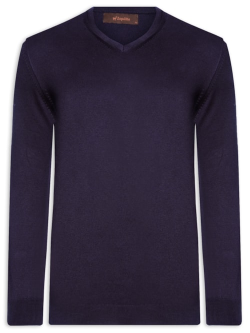 Blusa Masculina Tricot V Neck - Azul