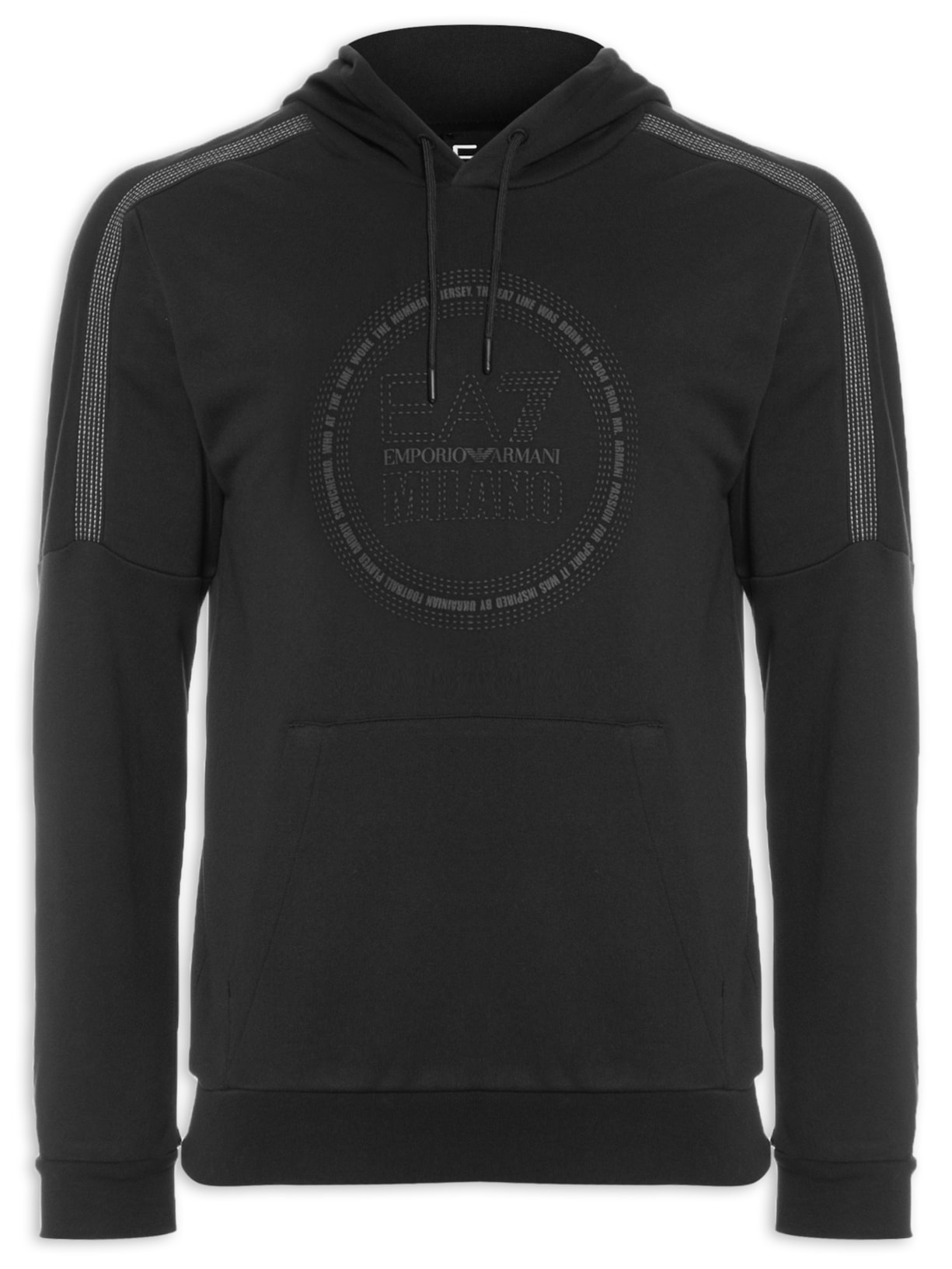 Blusa Masculino Moletom Estampa - Preto