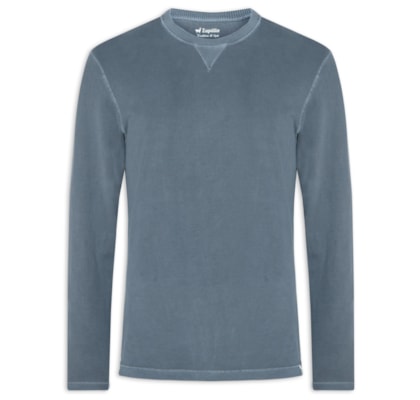 Blusa Masculino Moletom Gola Careca Stone - Azul