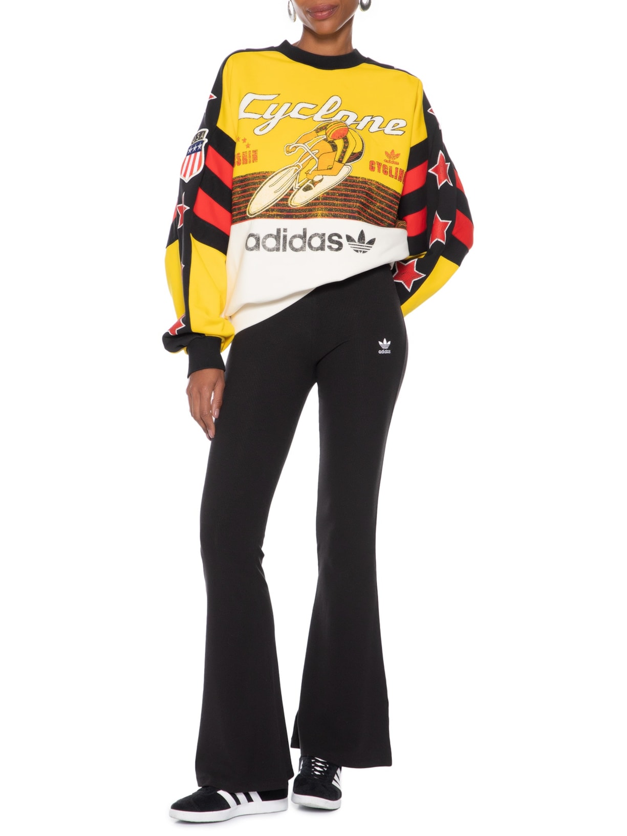 Conjunto Cyclone Camisa Da Cyclone Feminina Adidas Originals Blusa