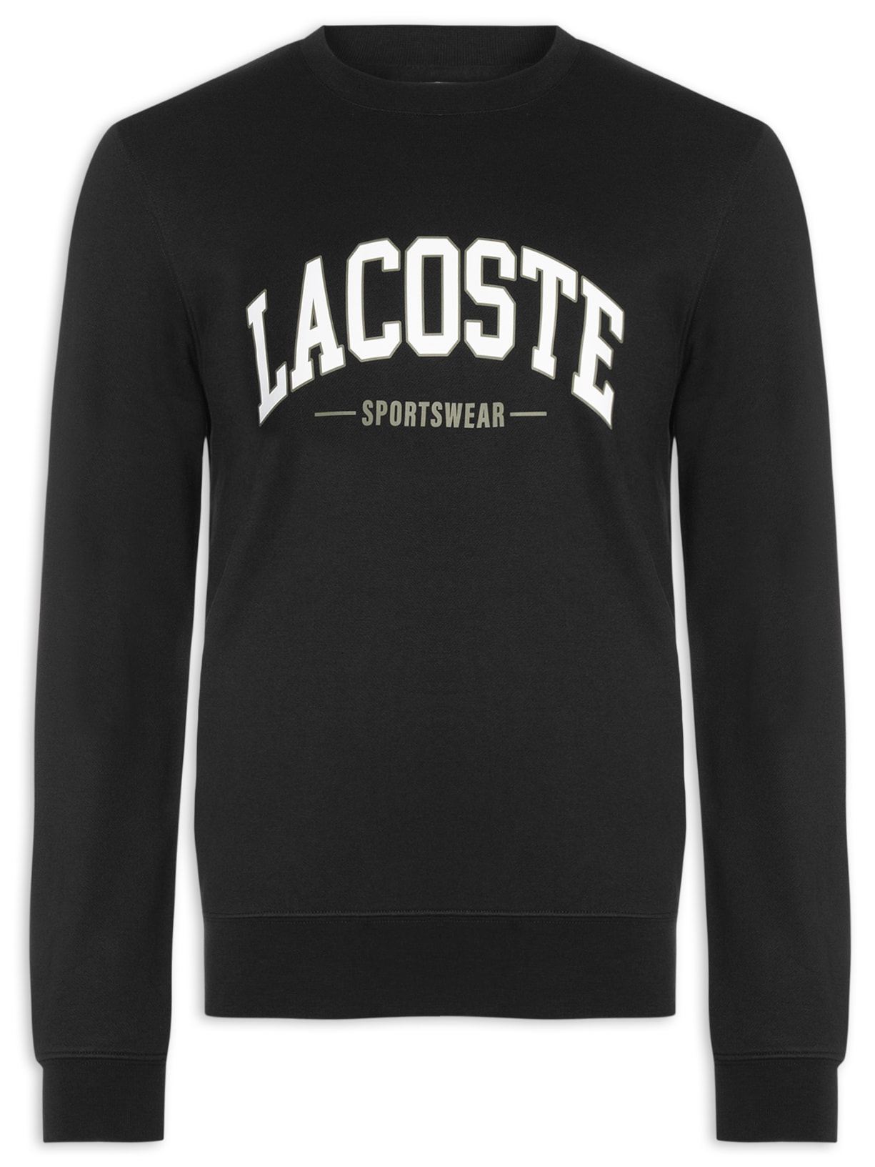 Blusa Moletom Masculina Gola Careca Sem Capuz - Preto