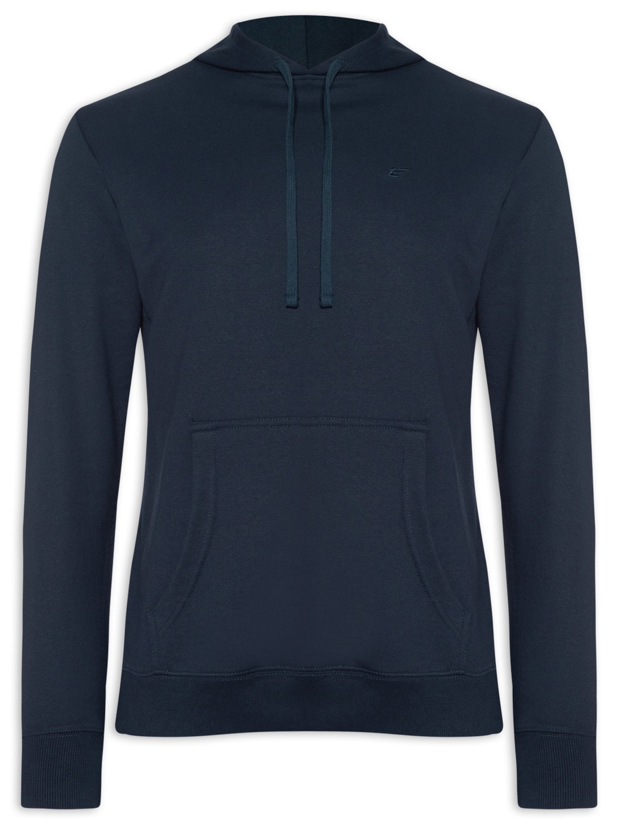 Blusa Moletom Masculino Básico Easa Capuz Manga Longa - Azul