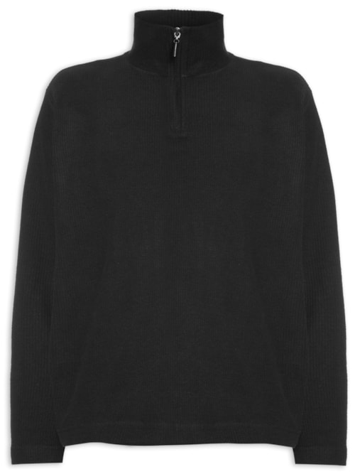 Blusa Moletom Masculino Canelado Trekking - Preto