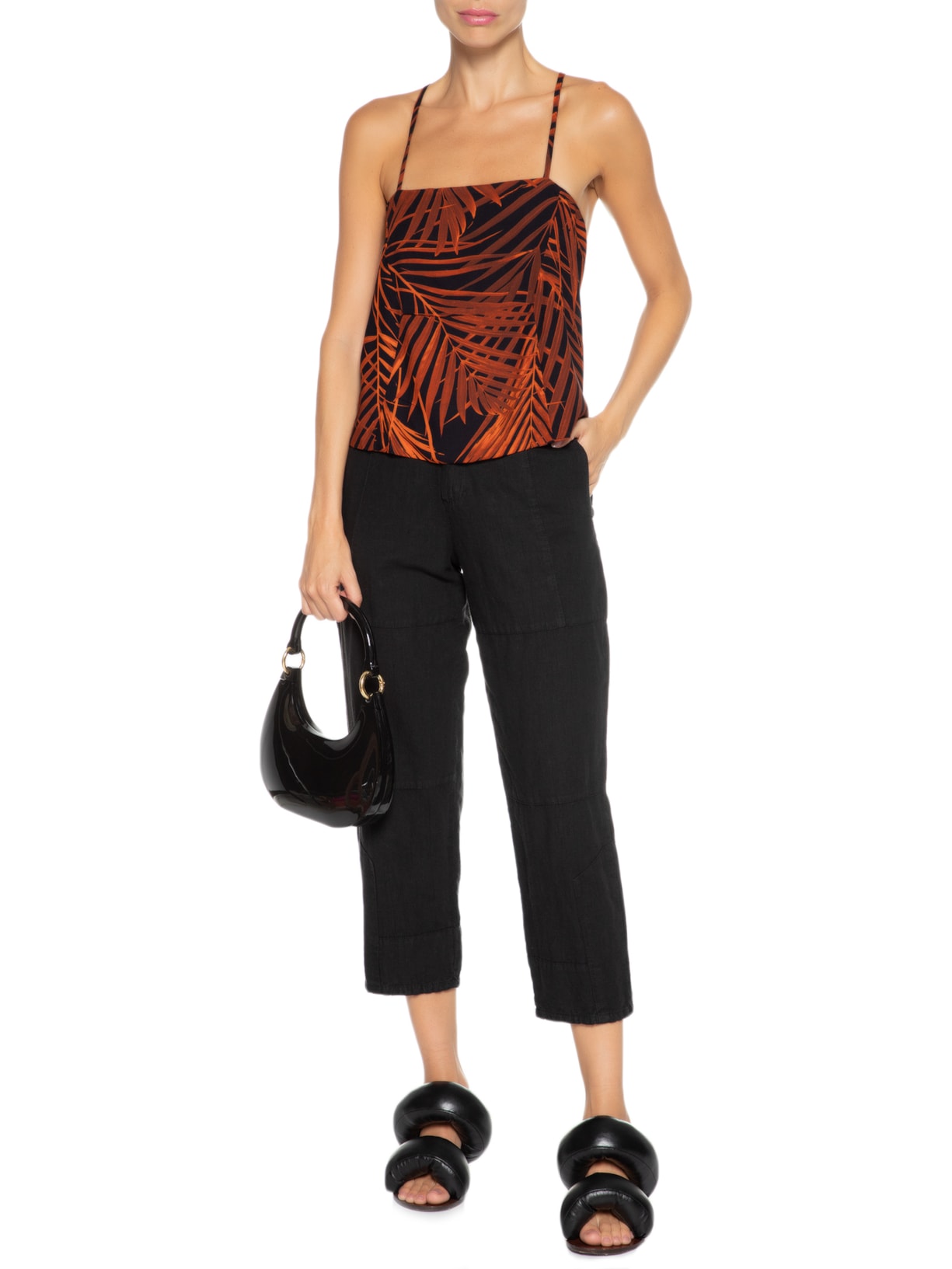 Blusa Palm Leaf Surf Amarração Laranja Osklen