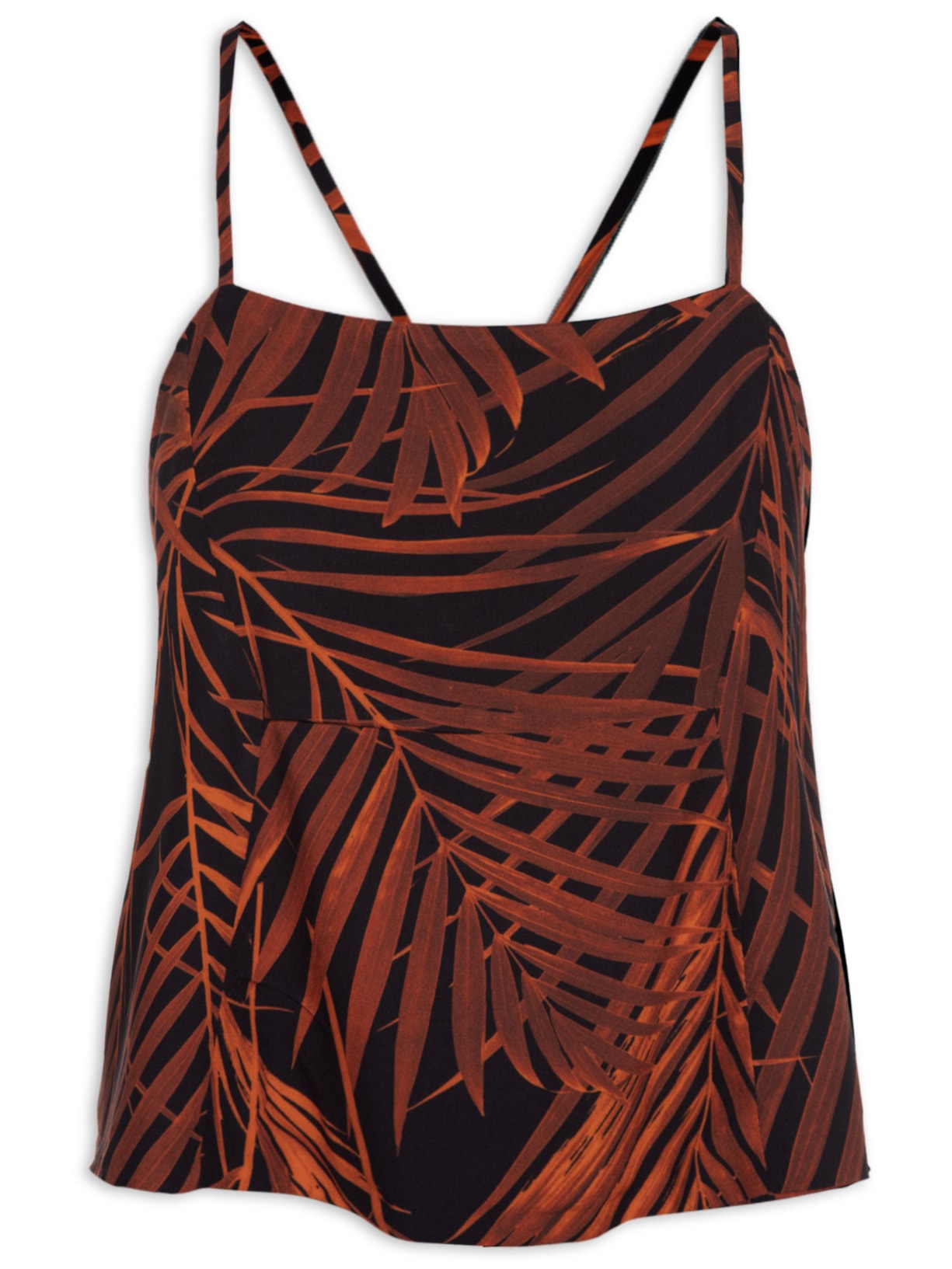 Blusa Palm Leaf Surf Amarração - Laranja