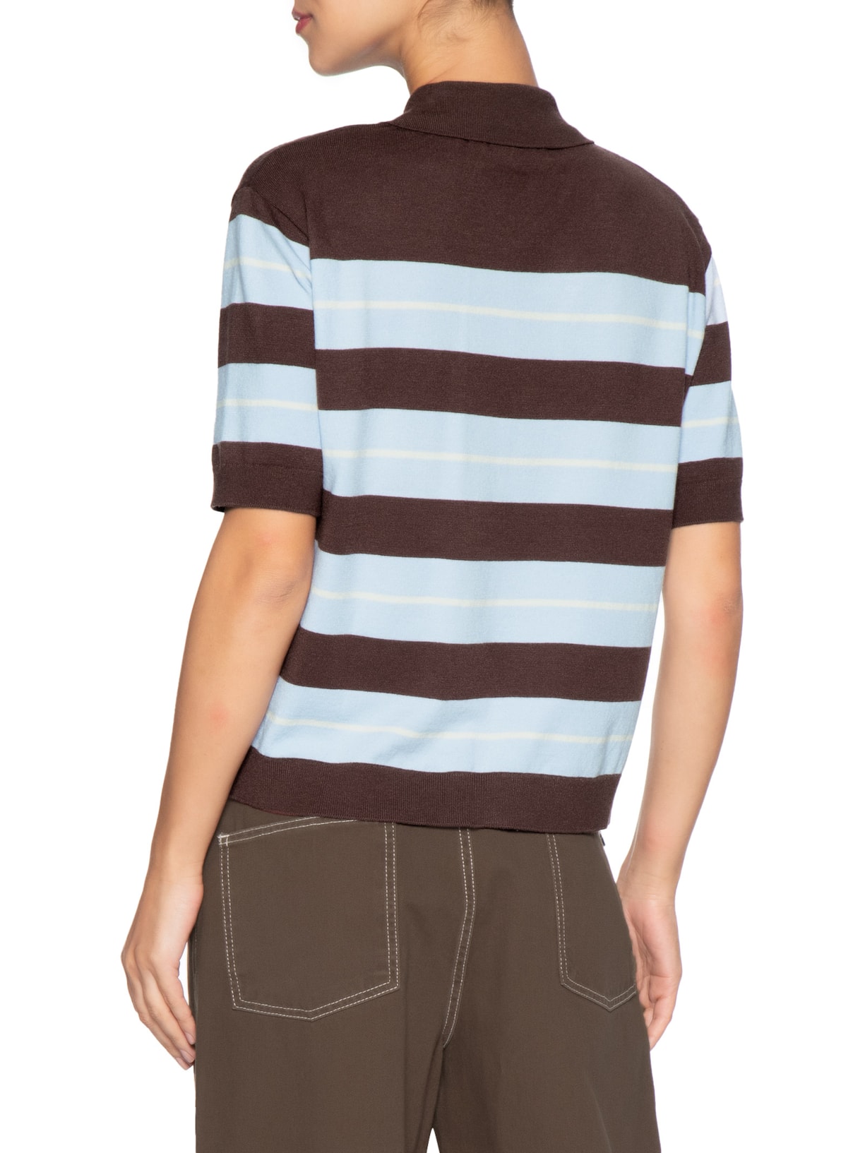 Blusa Polo Feminina Jordie Marrom Le Lis