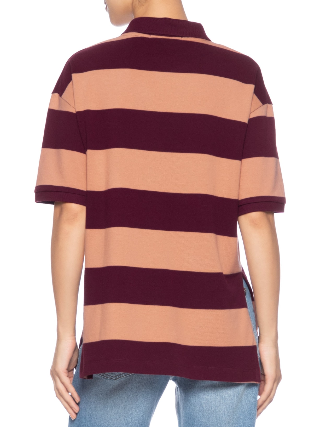 Blusa Polo Feminina Oversize Fio Tinto Rosa Animale