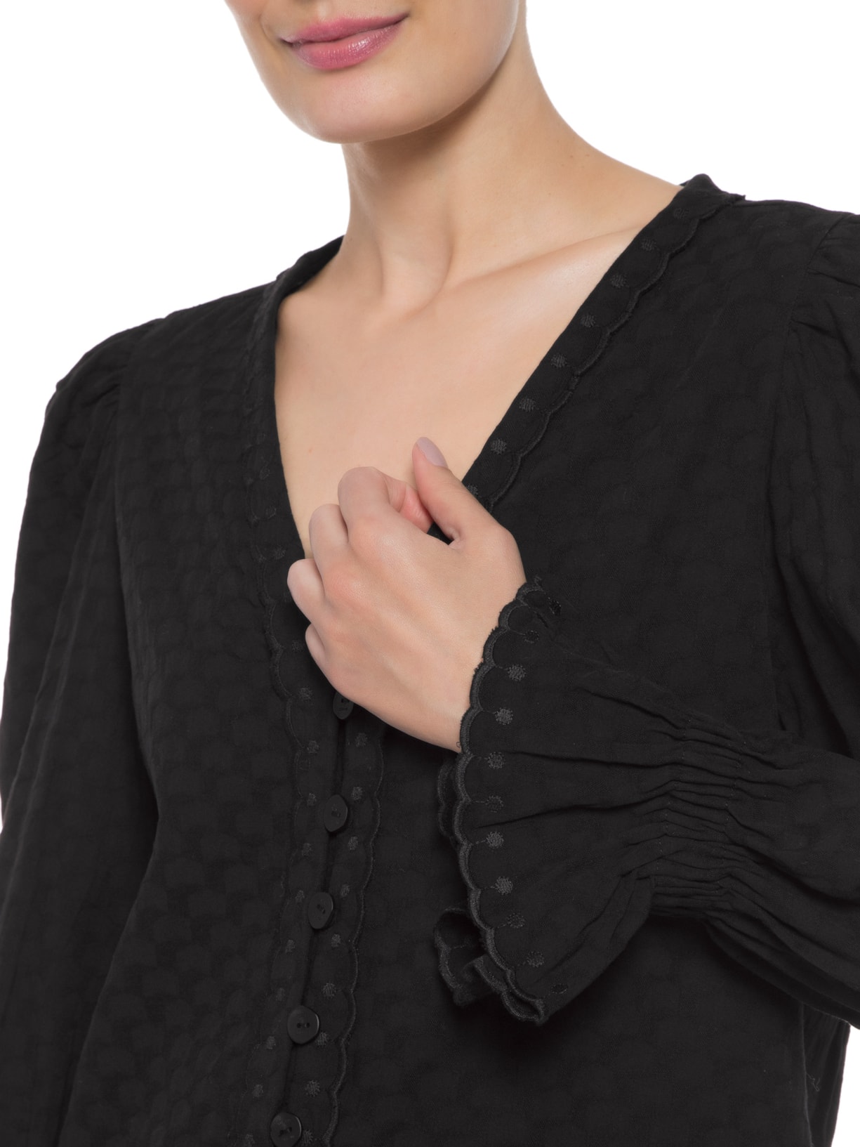 Blusa Renata V22 Preto Mixed