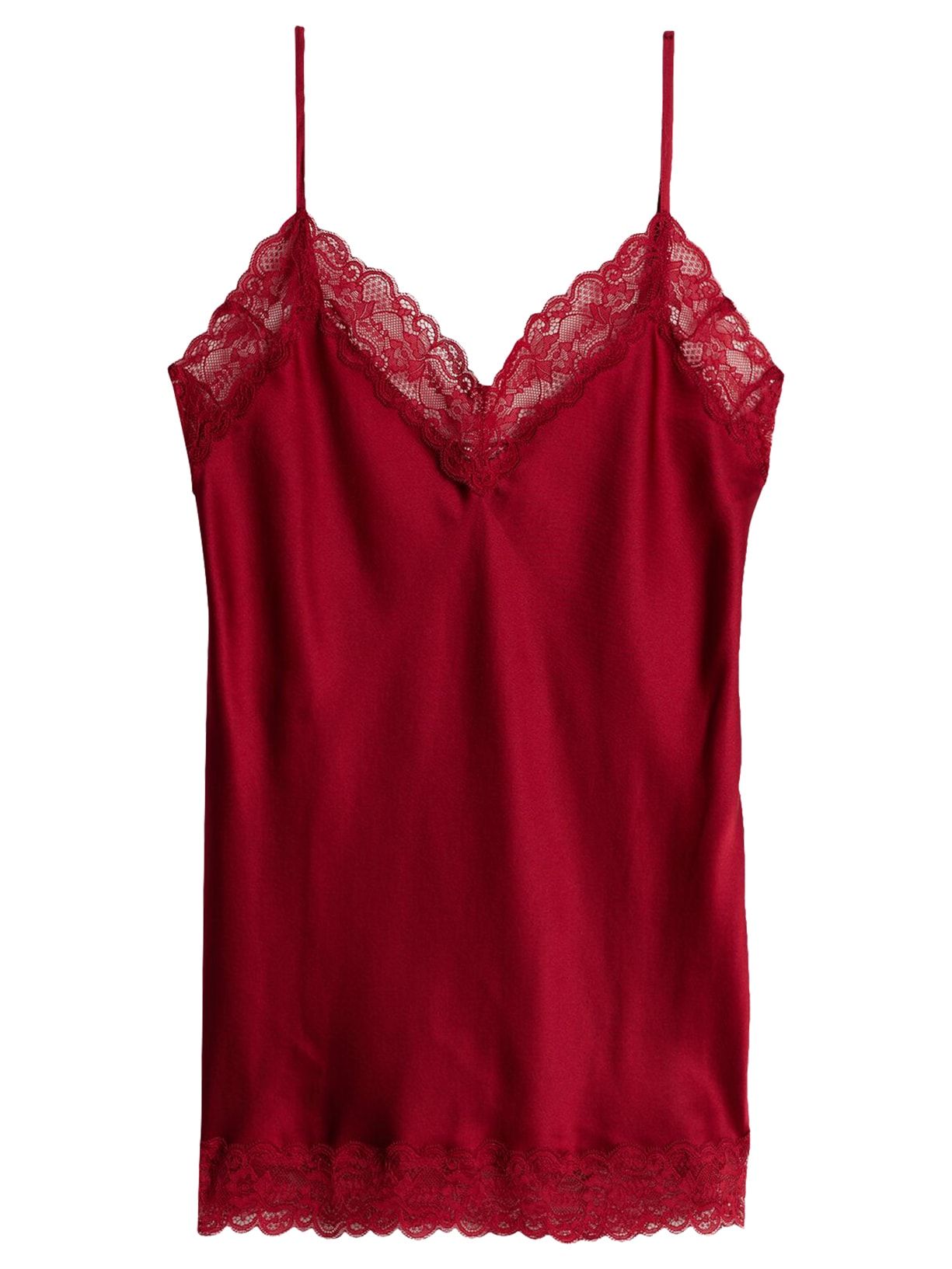 Blusa Renda e Seda - Vermelho