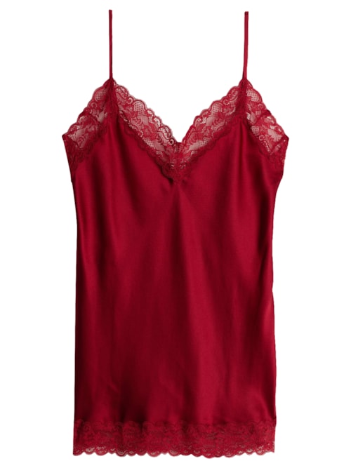 Blusa Renda e Seda - Vermelho