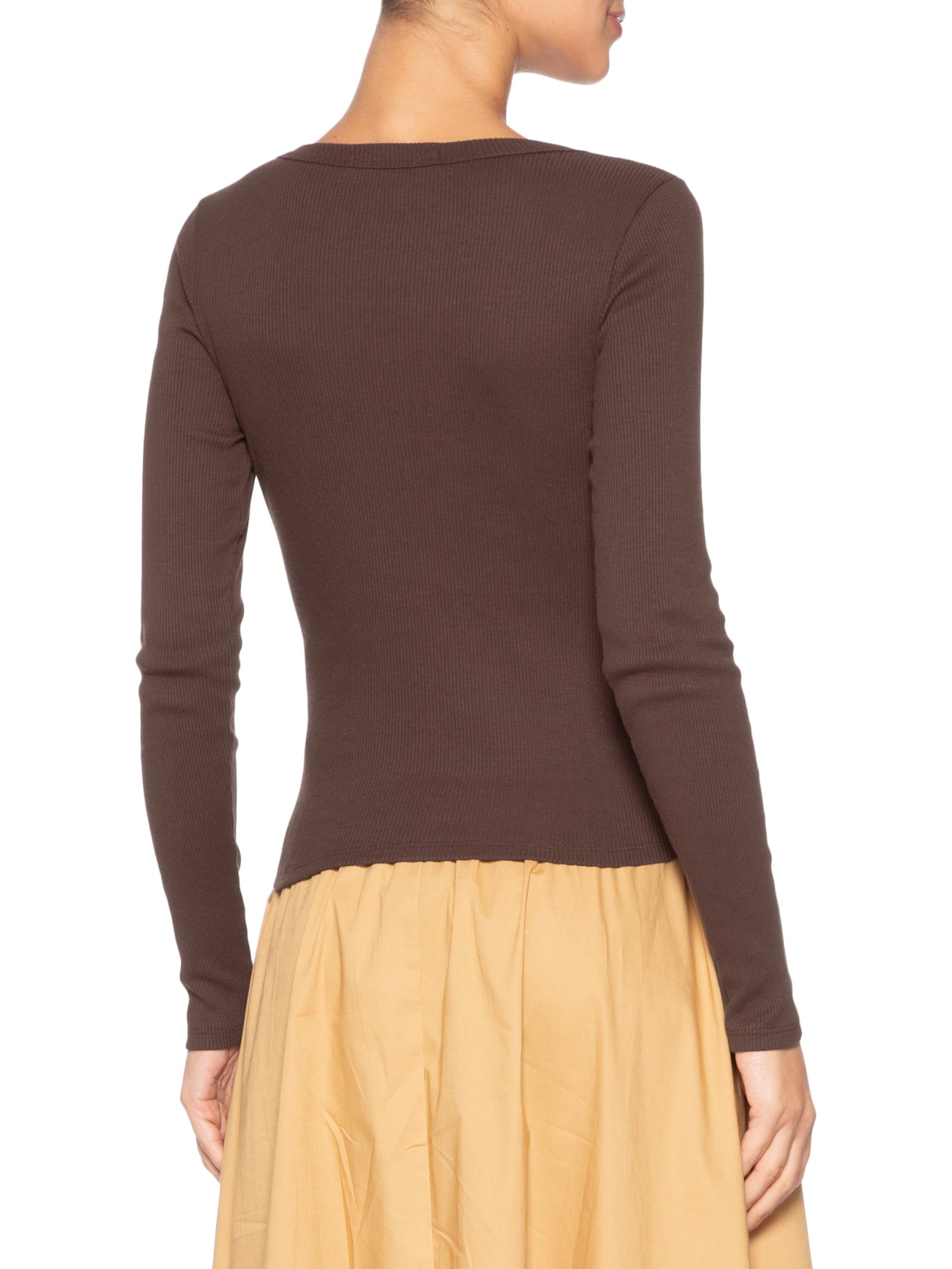 Blusa Ribana Manga Longa Marrom Animale