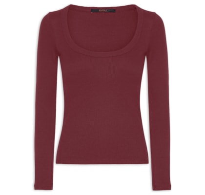 Blusa Ribana Manga Longa - Vermelha